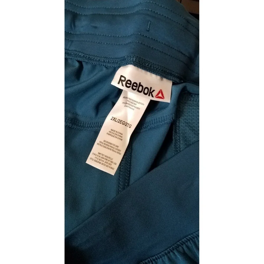 Reebok Distance Woven Jogger Pants Men 2XL Athletic Blue Coral Teal‎ Pockets NEW